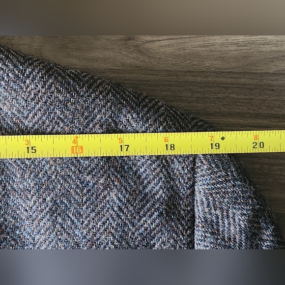 VTG Hart Schaffner & Marx Pure Virgin Wool Blazer Suit Coat Grey Herringbone EUC - Picture 10 of 12